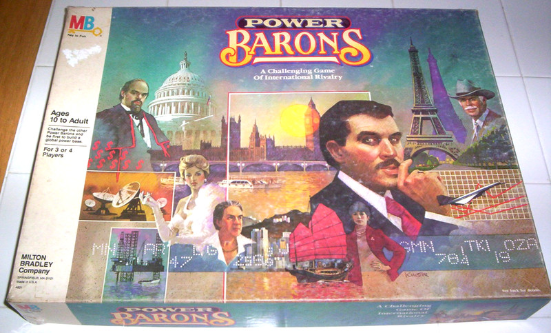 Vintage 1986 Power Barons Strategic Board Game by Milton Bradley - COMPLETE!
