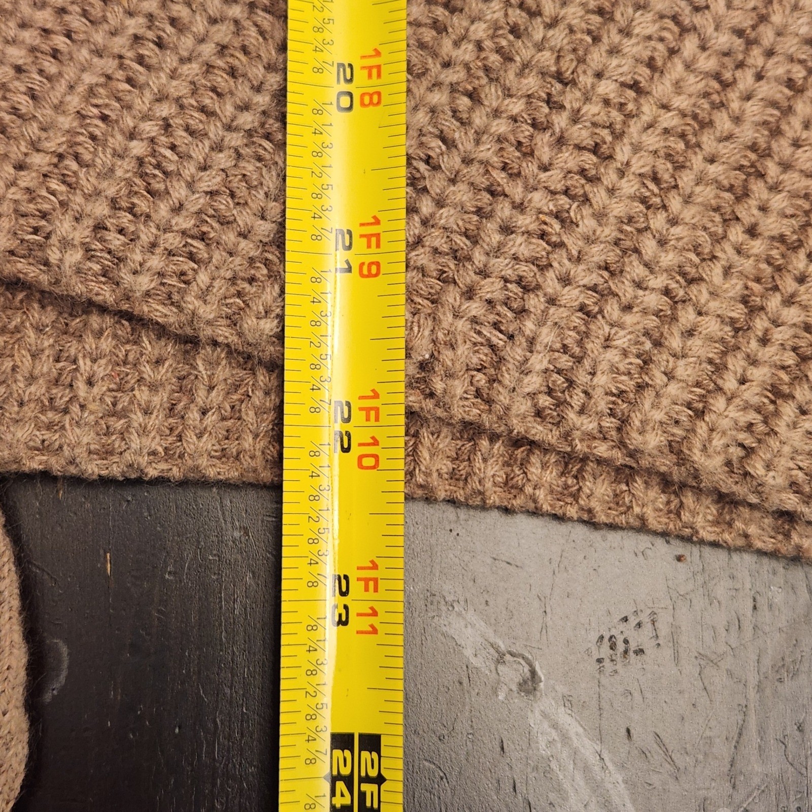 Cozy Co By Cozy Casual Women Chunky Knit Sweater Lace Up Trendy Tan S/M Chic