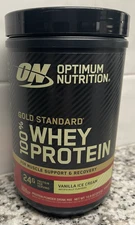 100% Gold Standard Whey Vanilla Ice Cream 10 Servings 10.9 oz Exp 6-1-27