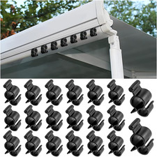 20 Pezzi Gancio per Tendalino Camper, Multifunzionali Gancio a Fessura per Bordo