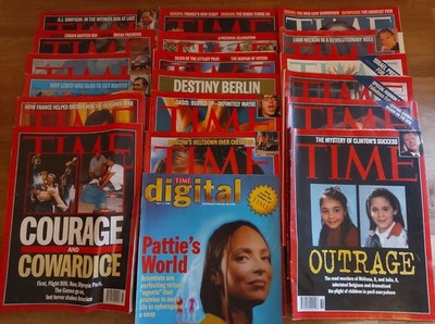 MAGAZINES - X19 Issues Time Magazine 1996  World Affairs Politics Bundle Joblot