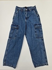 H&M Herren Blau Baggy Cargo Jeans 28x32 Mediu...