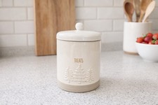 Treat Jar-Next Natural Embossed Trees Treat Jar/christmas cookie Biscuit Pot New