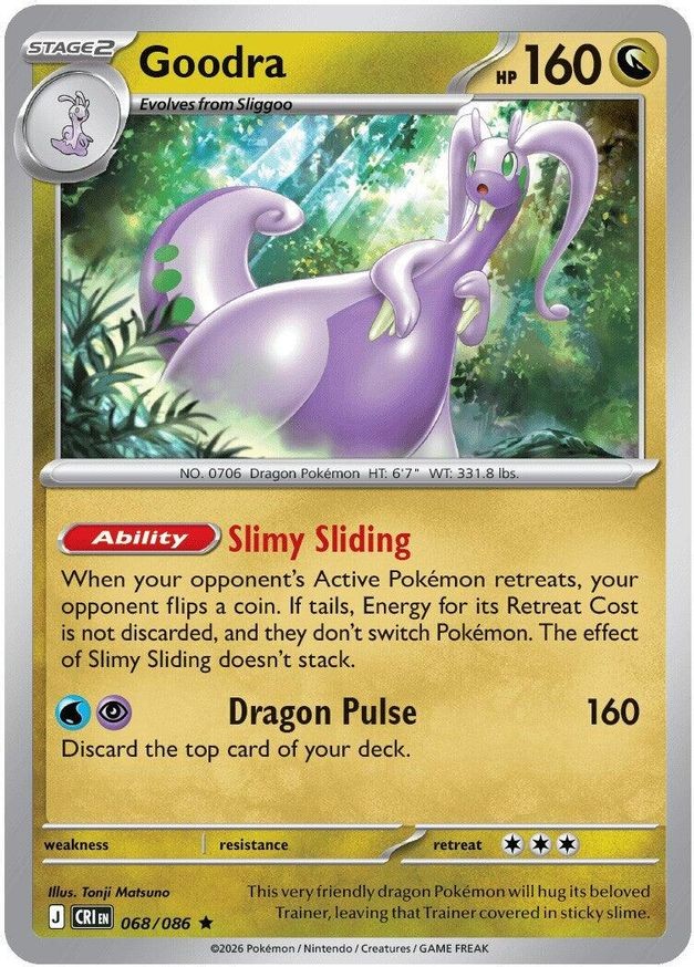Pokemon Goodra (68/126) Chaos Rising NM REVERSE HOLO
