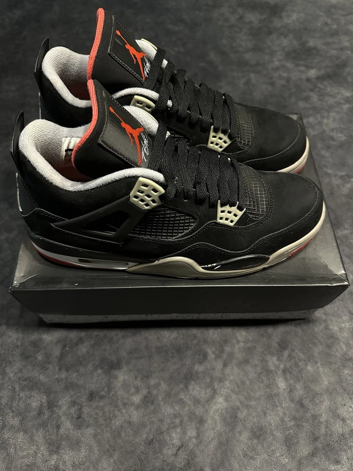 Air Jordan 4 Retro Bred 2012 Men's Sneakers Size 10.5 US 308497-089 - Image 2 of 4