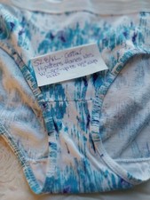 NEW Vintage Hanes Her Way Stretch Hi Leg Bikini Brief Panty Blue Geo 8 XL 42" 2P