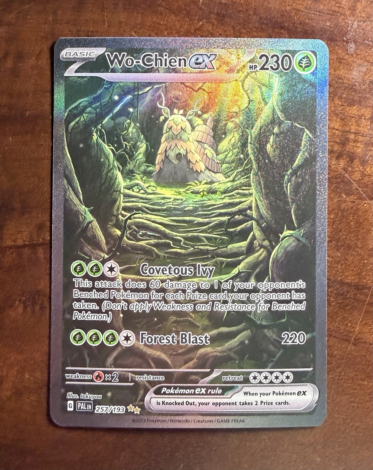 Wo-Chien ex 257/193 Pokemon TCG Paldea Evolved Special Illustration Rare NM