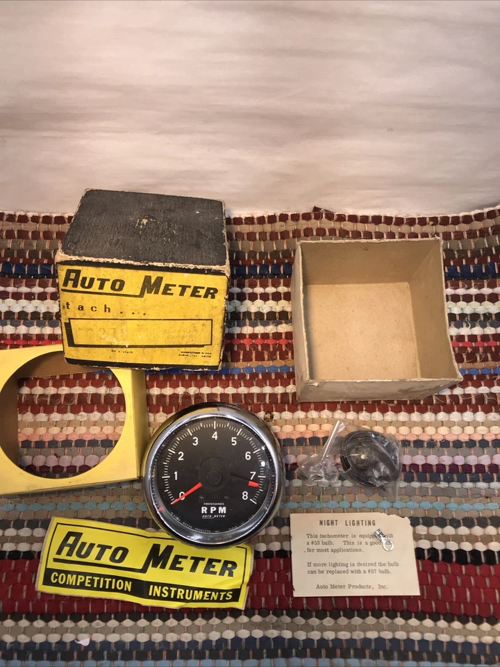 Auto Meter #278 Full Sweet 0-8000 RPM COMPETITION Instruments TACHOMETER - Image 3 of 4