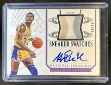 2014-15 Panini National Treasures Magic Johnson Sneaker Auto #/49