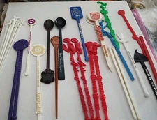vintage plastic drink stirrers Lot Of Twenty Eight Most From Mass And Vegas