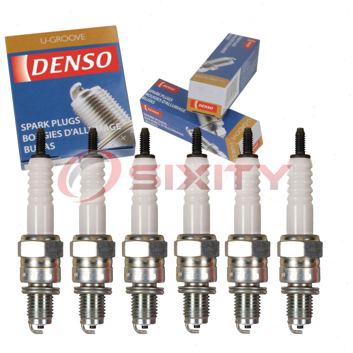 6 pc DENSO 4004 Standard U-Groove Spark Plugs for U20FSR-U 2983 Ignition wr
