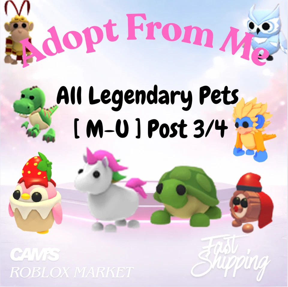 All Legendary Pets [ M-U ] FR/NFR/MFR Mega Neon Fly Ride | Adopt My Top Pet |