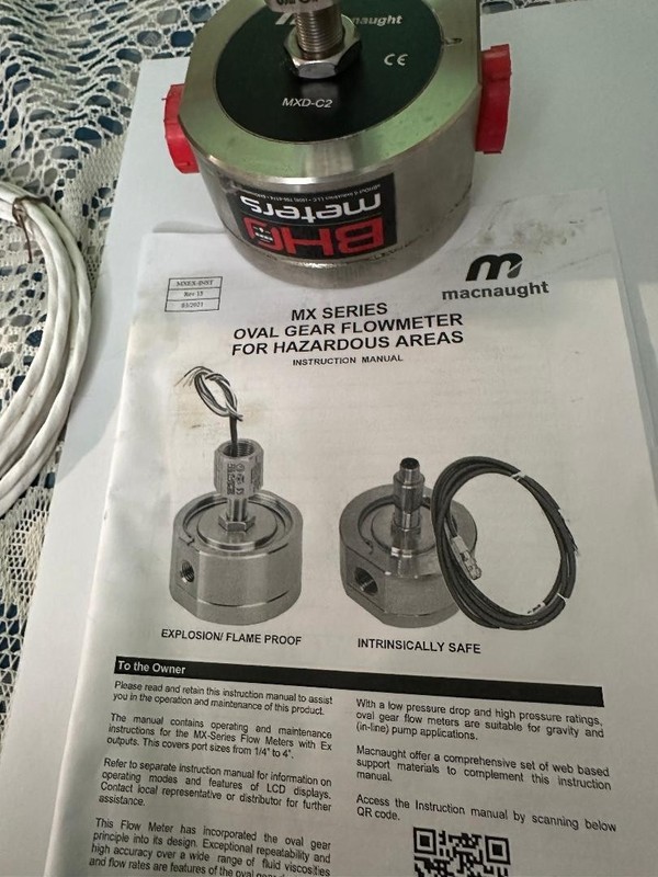 MX12P-2TB MACNAUGHT POSITIVE DISPLACEMENT FLOWMETER 