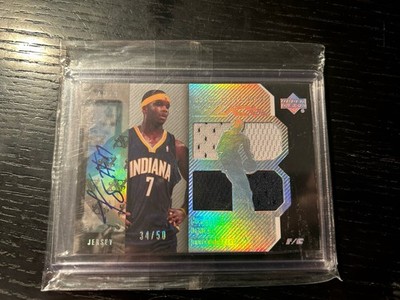 2006-07 Upper Deck UD Black - Auto Jersey Jermaine O'Neal #AJ-JO /50 (AU, MEM)