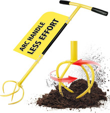 Garden Twist Tiller Heavy Duty Manual Cultivator Steel Claw 76cm Long Handle