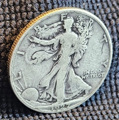 1927 S Walking Liberty Silver Half Dollar- .90 Fineness- Fine Condition
