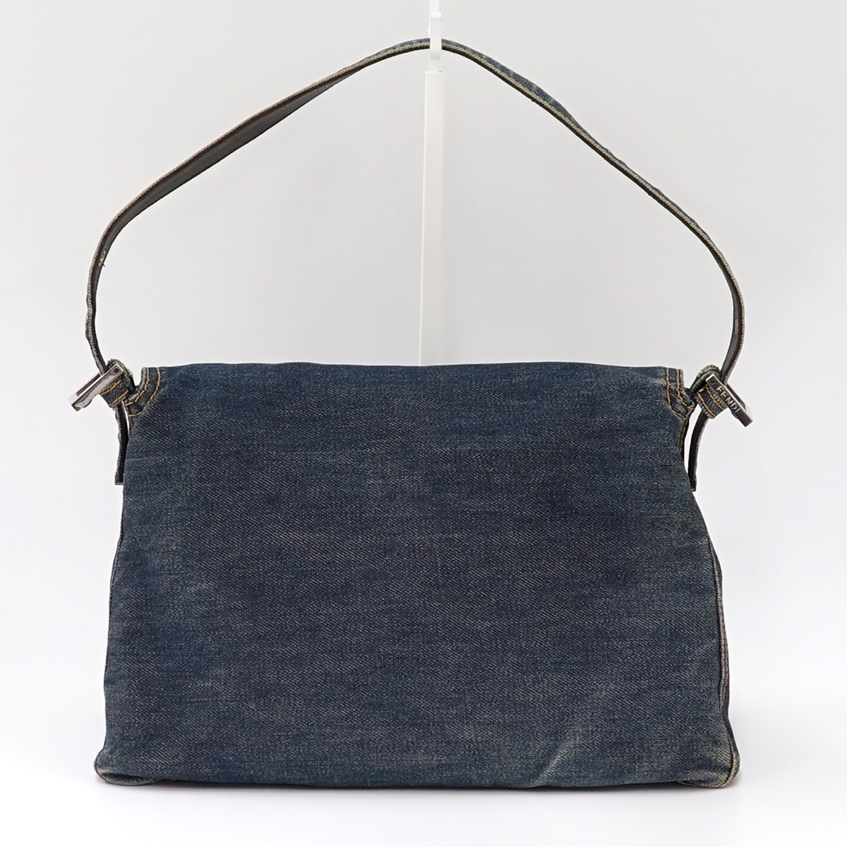 FENDI Mamma Baguette Denim Leather Shoulder Bag #6639 | eBay