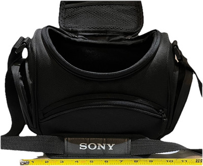 SONY LCS-CSH Handycam Carrying Case Black Nylon Padded Shoulder Strap Zipper Top