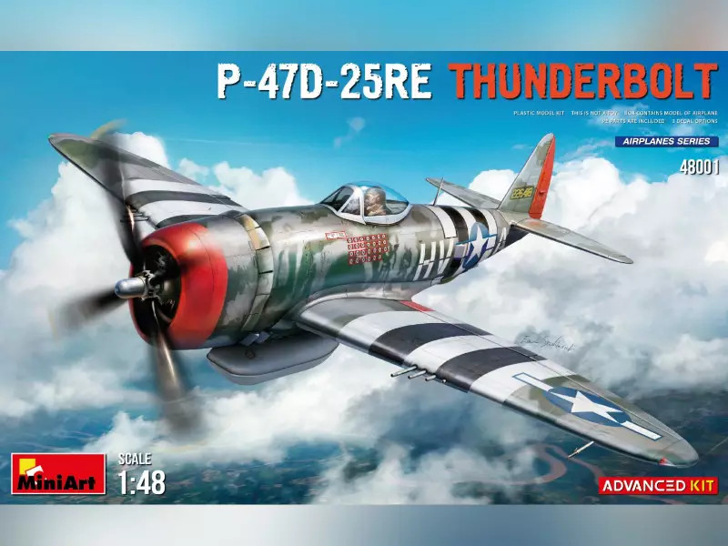 Maquette P-47D-25RE Thunderbolt MiniArt 48001 à l'échelle 1/48