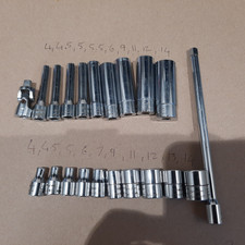 Snap-On 1/4" Drive Sockets 21 pieces various sizes metric