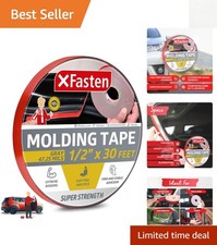 1/2-Inch x 30-Foot Automotive Molding Tape - Heavy-Duty, Temp-Resistant Adhesive