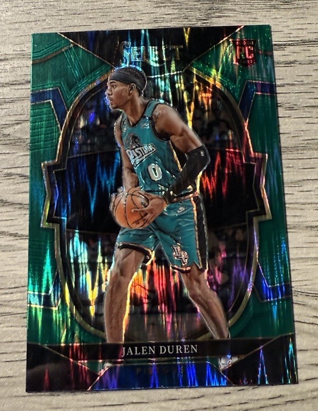 2022-23 Panini Select - Concourse Jalen Duren #98 Green Shock Prizm (RC)