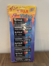 4 Fuji 120 8mm High Quality Video Cassette Tape P6-120 Brand New Sealed Unopened