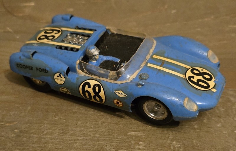 Vintage 1960's Monogram Tiger  1/32 scale Cooper-Ford Slot Tested & Works
