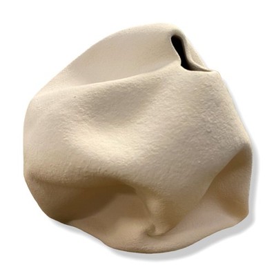 $525 Completedworks Beige Textured Goliath Large Vessel Decorative Vase