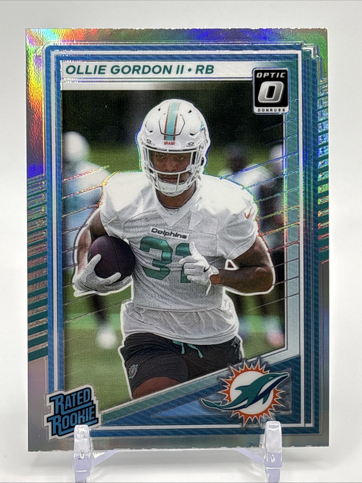 2025 Donruss Optic Preview Ollie Gordon II Rated Rookie #394 Holo Prizm SP