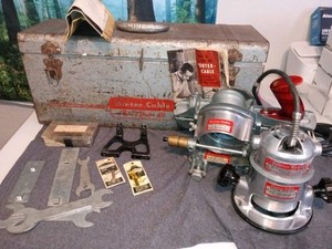 WOW BEAUTIFUL CONDITION..Vintage 1955 Porter-Cable Plane And Router Kit 100