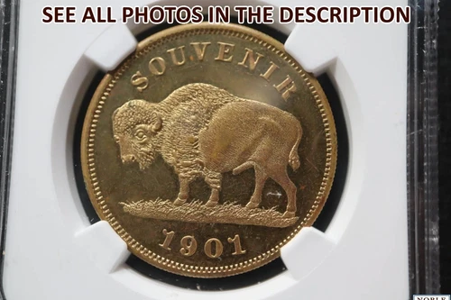 NobleSpirit 1901 Pan-American Exposition Buffalo Dollar - NGC MS64 DPL
