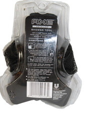 NEW Axe Detailer 2-Sided Shower Tool Bath Scrubber Exfoliator BLACK/GRAY- 14