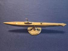 W.W. II Portsmouth Naval Yard Submarine USS Grayling Launch Paperweight