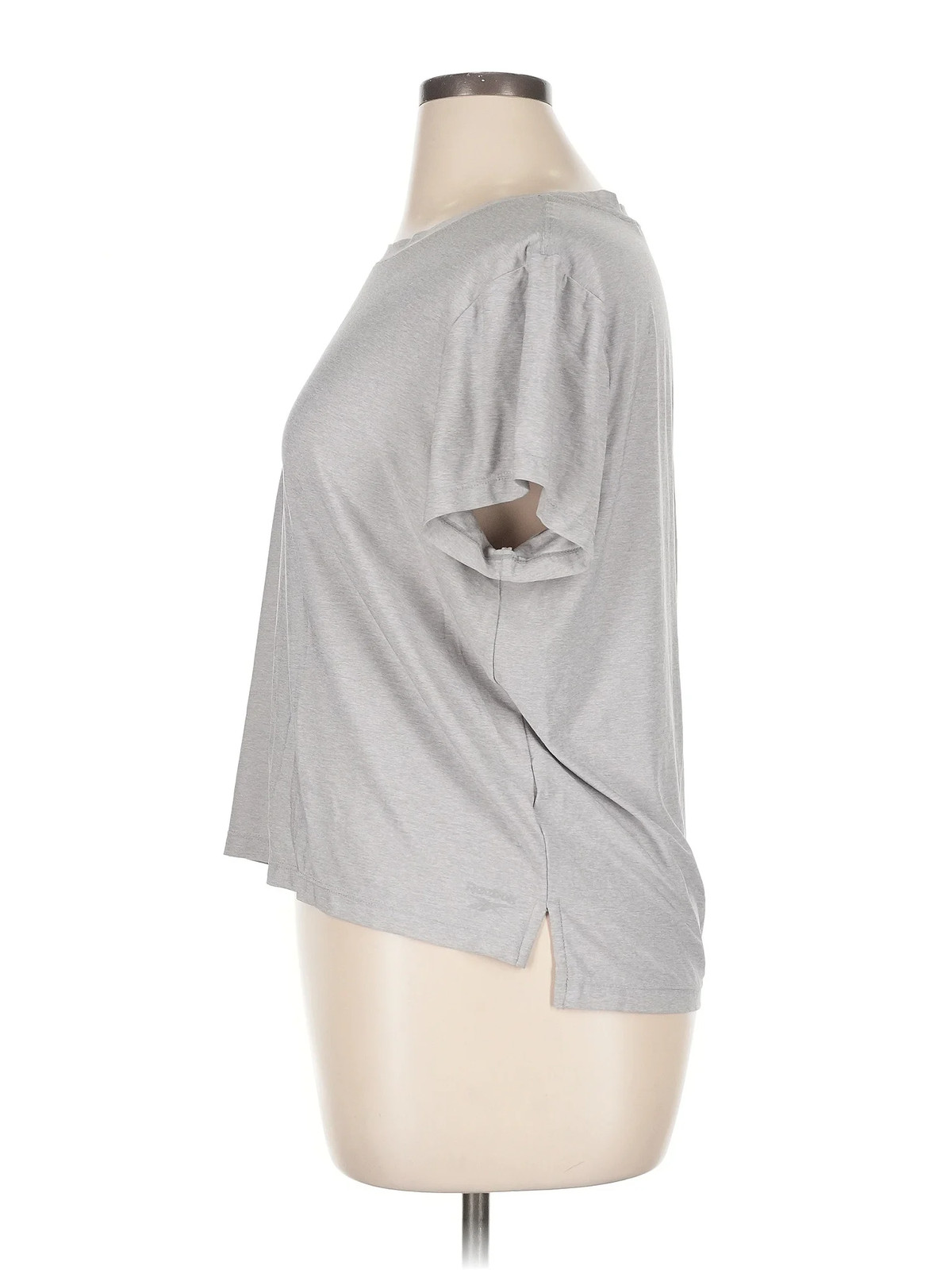 Reebok Women Gray Short Sleeve T-Shirt XL thumbnail 4