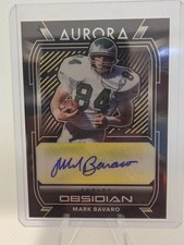 2020 Panini Obsidian Aurora Electric Etch Purple 22/25 Mark Bavaro Auto