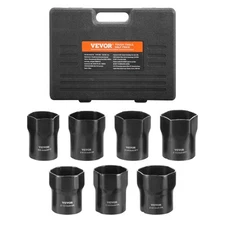 7Pcs 1/2" Drive Impact Axle Nut Socket Set Wheel Bearing Locknut Removal Tool