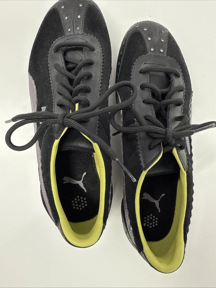 Zapatilla de golf Puma Roma talla 9,5 W negra/berenjena/cuero lima/punta de ala de gamuza Foto 4 de 4