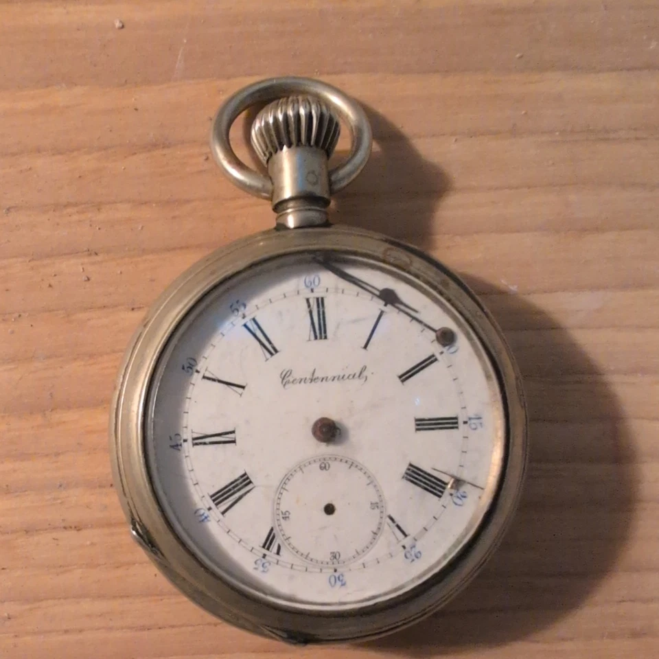 Antique Cross & Beguelin Centennial 1776-1876 Pocket Watch with Unique Case - Image 2 of 4