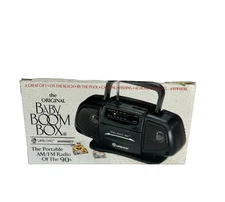 Vintage Baby Boom Box Lifelong AM/FM Portable Mini Radio 90s With Original Box