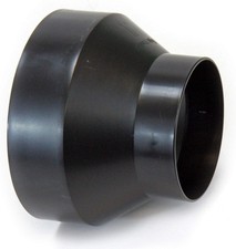 6 to 4 Duct Reducer / Increaser 6 to 4 for Stove Bathroom - BLACK - FREE SHIP!
