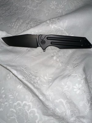 KB Relentless Folding Knife Black PVD Titanium Handle 3.46'' DLC M390 Blade 