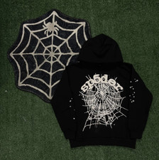 Sp5der Men  s Women Black Hoodie   Available in Sizes S - M - L