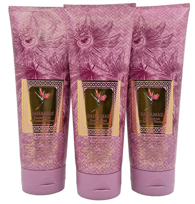 NEW Bath & Body Works Lot of 3 Bahamas Passionfruit Banana Flower Cream 8 oz