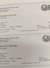 2 Karten für Bülent Ceylan Stuttgart 20.03.26