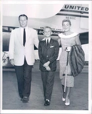 1956 Press Photo Denver CO Mr/Mrs Maurice Robineau & Mike Robineau - rkf20713