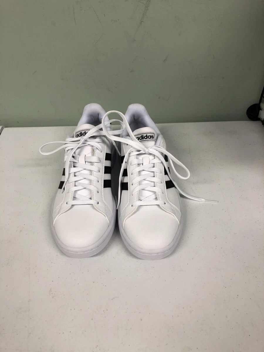 adidas Men s Grand Court Tennis Sneaker Size 7M F36392 White Black