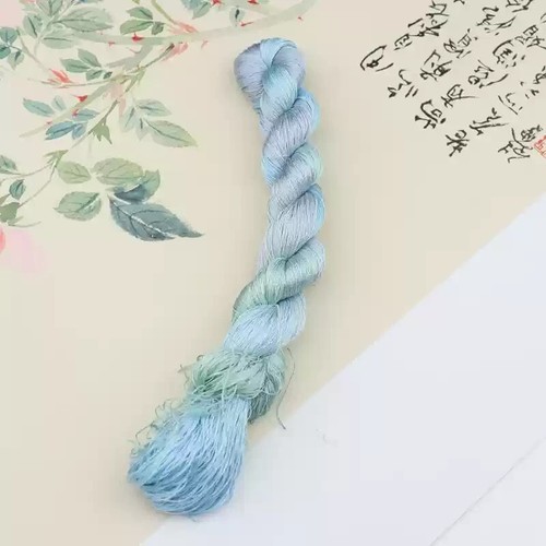 16silk tight twisted water ripple mulberry silk,hand-dyed embroidery silk thread - Picture 13 of 32