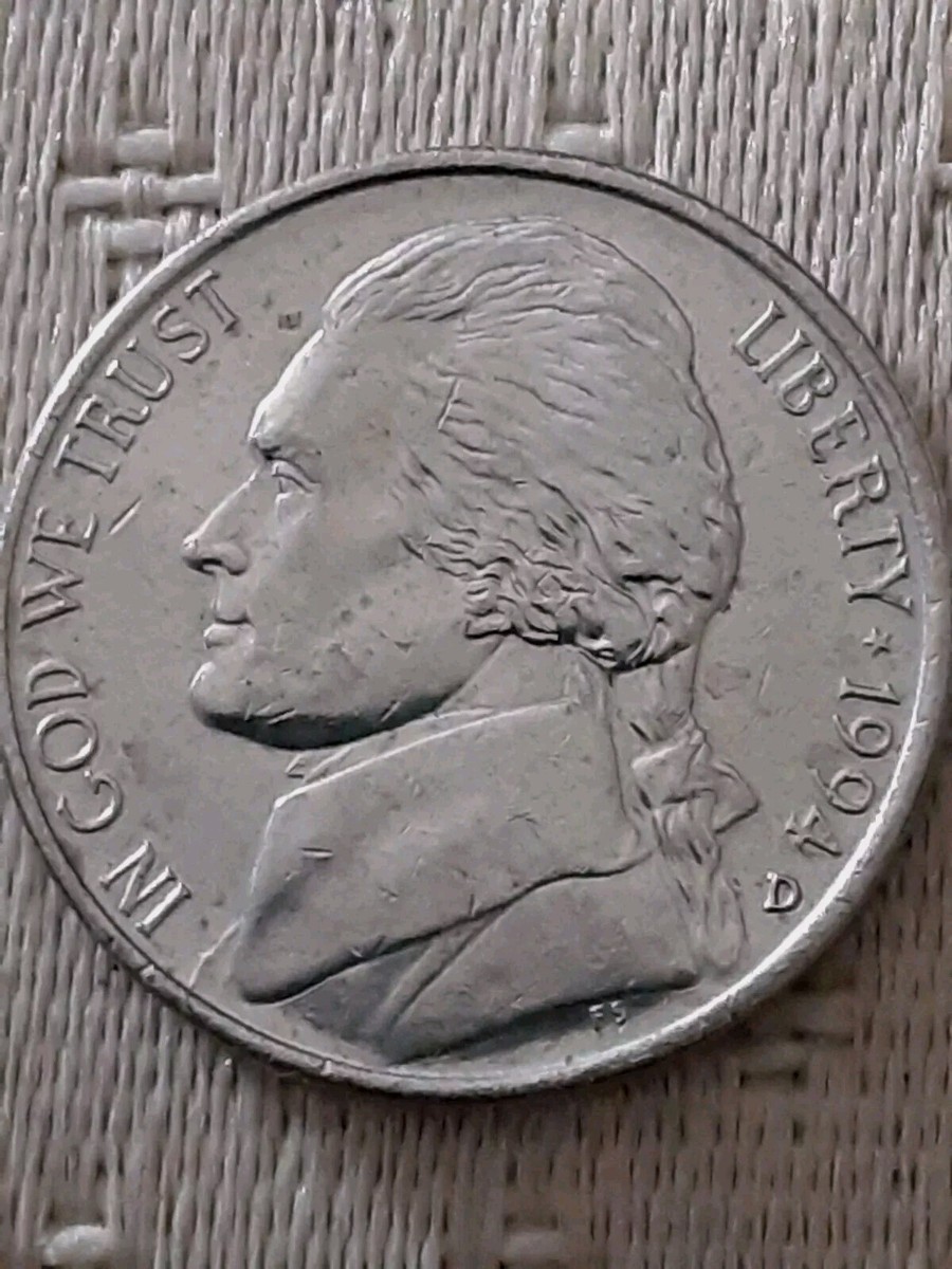 1994 D JEFFERSON NICKEL AU ! ( RPM ) ERROR ! Nice FULL Steps RARE