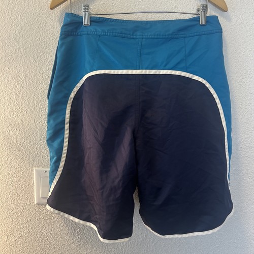 Nautica Surf Swim Trunks Men's 32W Teal Blue Color Block Celebrating - Picture 4 of 13